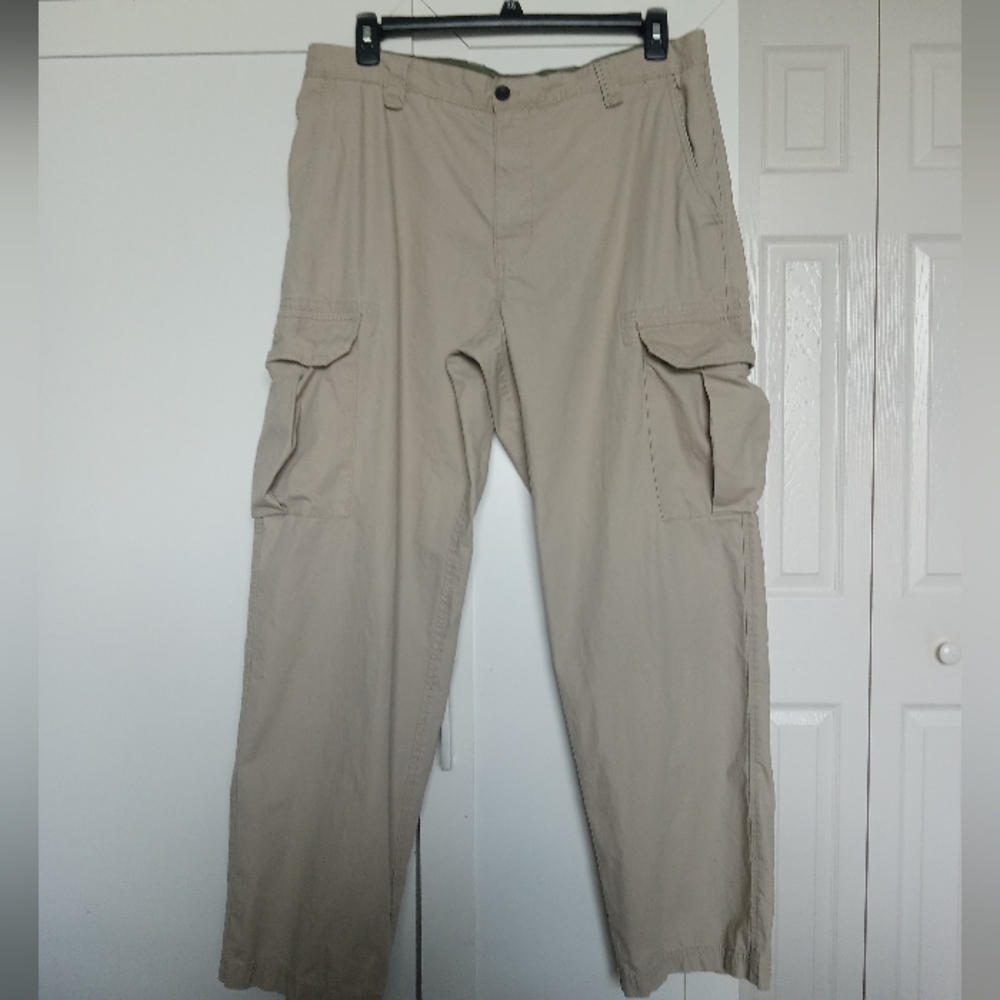 Chaps 36x32 Tan Cargo Pants with Straight Leg Cut EUC